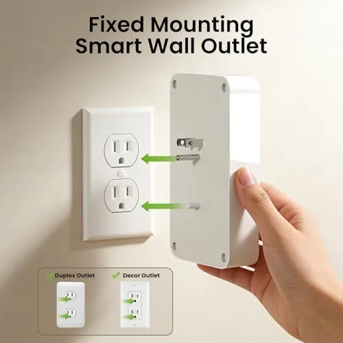 GHome extender next to two individual smart plugs for comparison