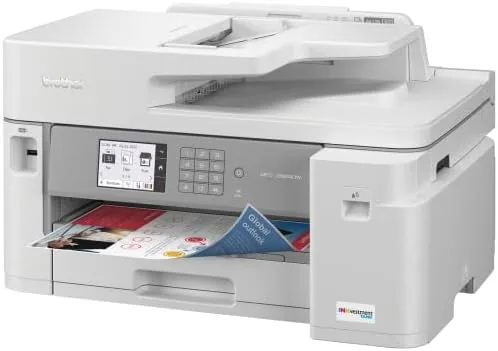 Open ink compartment showing the high yield INKvestment cartridges