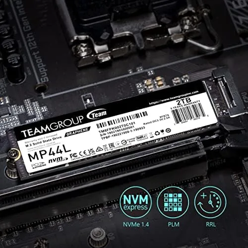 Another view of the TEAMGROUP MP44L 500GB SLC Cache NVMe 1.4 PCIe Gen 4x4