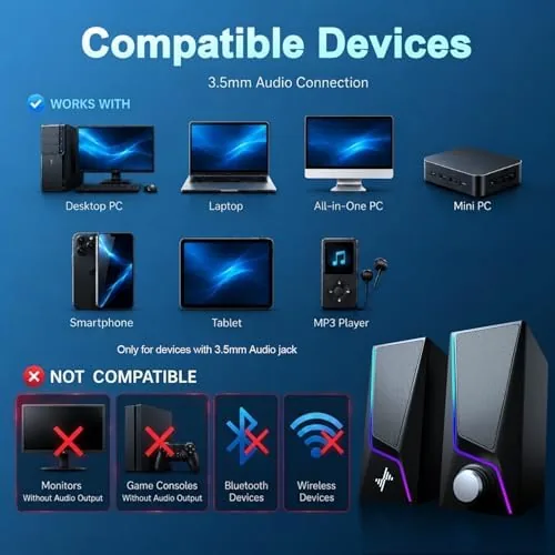 Testing the Nylavee Computer Speakers for Desktop, PC Speakers with 6 Lighting over two weeks