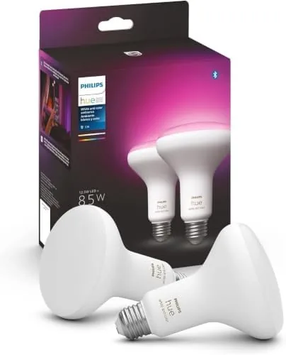 Overview of the Philips Hue BR30 LED Smart Light Bulbs 2-Pack, Flicker-Free 85W