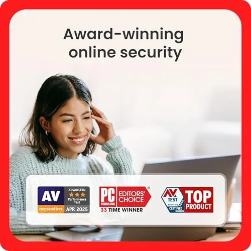 McAfee mobile app showing protection status on an Android phone