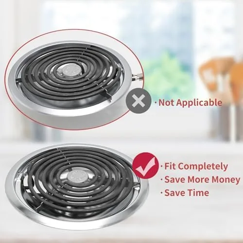 Water boiling rapidly on a freshly installed new burner element