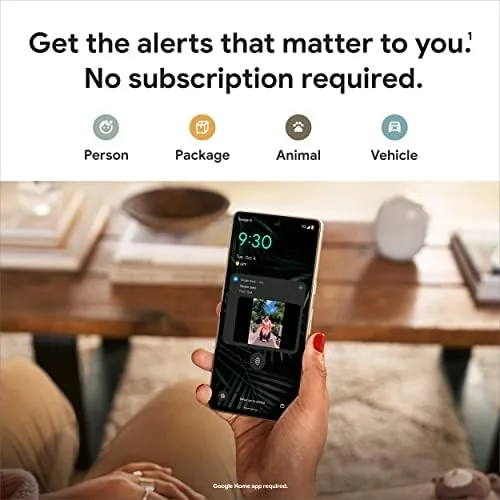 Nest app live view showing a package left at the doorstep