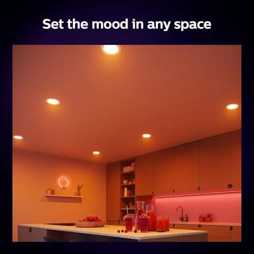The Philips Hue Smart Slim 6-Inch LED Recessed Light - White in real use