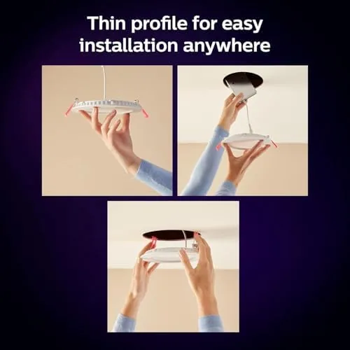 The Philips Hue Smart Slim 6-Inch LED Recessed Light - White compared in context