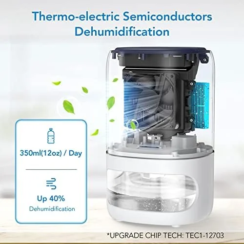 Close look at the Acekool 35oz Dehumidifier Small Dehumidifier 2 in 1 with 7 build quality