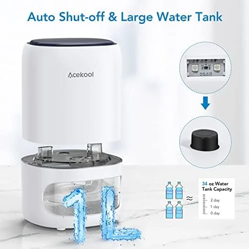 The Acekool 35oz Dehumidifier Small Dehumidifier 2 in 1 with 7 in real use