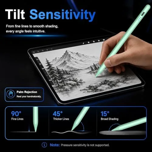 Another view of the Stylus Pen for Apple iPad 2018-2026 for Note-Taking Drawing Green