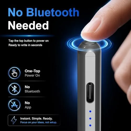 The Stylus Pen for Apple iPad 2018-2026 for Note-Taking Drawing Black compared in context