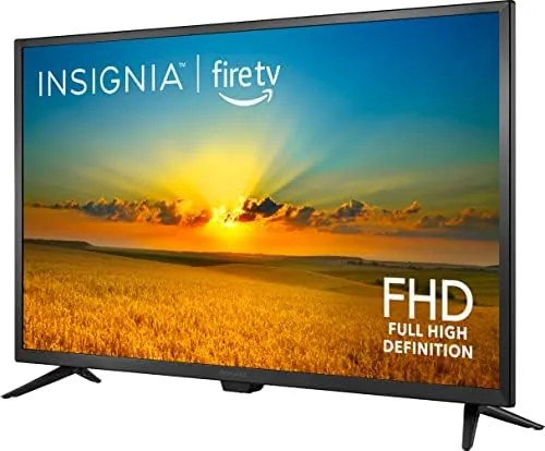 The Fire TV home screen with app rows on the display