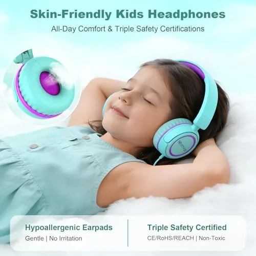Folded IMYB V1 headphones tucked into a school backpack