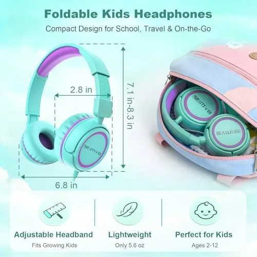 Child wearing the green IMYB V1 headphones during quiet time