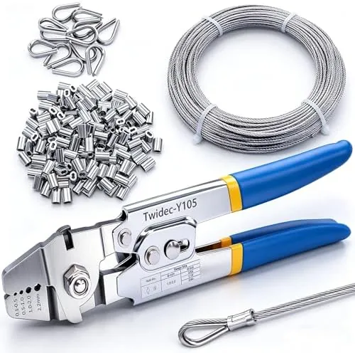 Twidec/Wire Rope Crimping Tool Up To 2.2mm Swaging Tool With 160PCS 1/16''Aluminum Crimping Loop Review: Tested and Rated
