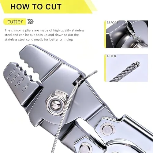 The Twidec/Wire Rope Crimping Tool Up To 2.2mm Swaging Tool With in real use