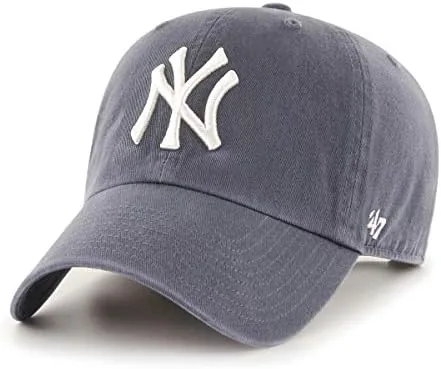 The relaxed 47 cap next to a structured snapback and a fitted cap for comparison