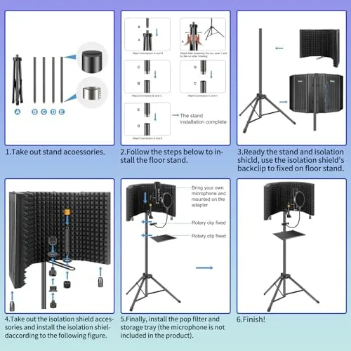 Testing the Dmsky Microphone Isolation Shield with Pop Filter & Tripod Stand over two weeks