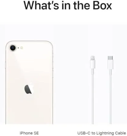 Another view of the Apple iPhone SE 3rd Gen, 64GB, Starlight - Locked to AT&T (Renewed)