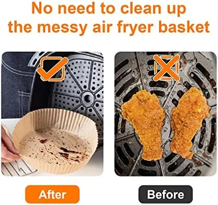 The 200Pcs Air Fryer Liner Disposable Parchment Paper for Ninja Air in real use