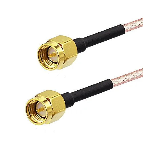 Close look at the Superbat SMA Coax Cable - SMA Male to SMA Male build quality