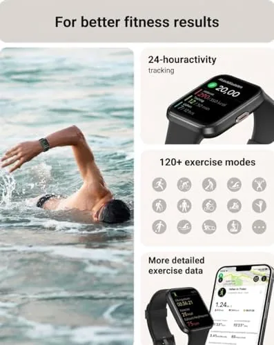 Watch worn during a workout with the sports mode screen active