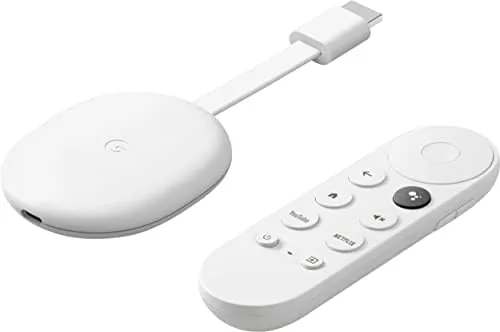 The Google TV home screen showing app rows and recommendations