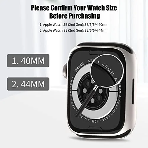 Close up of the hard polycarbonate case fitted over a 40mm Apple Watch