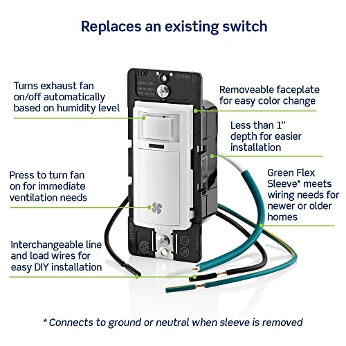 Testing the Leviton Humidity Sensor Switch for Bathroom Exhaust Fan, Automate Ventilation over two weeks