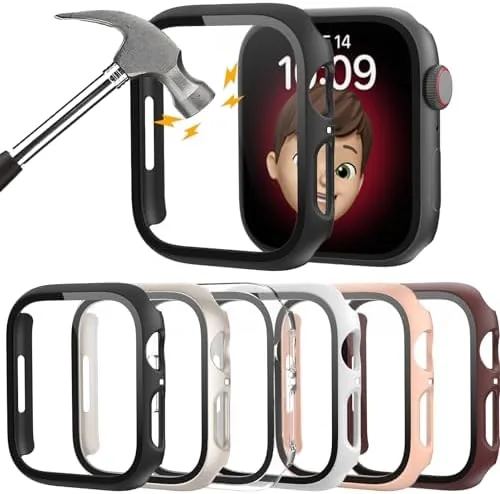 Overview of the Rontion 6 Pack Hard PC Case for Apple Watch 44mm