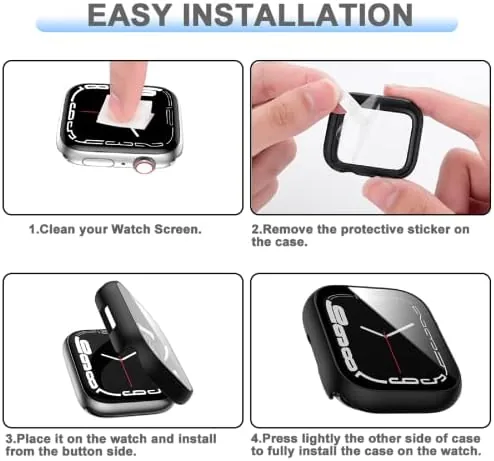The Rontion 6 Pack Hard PC Case for Apple Watch 44mm compared in context