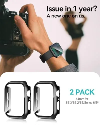 The black cased Apple Watch worn on the wrist during a run