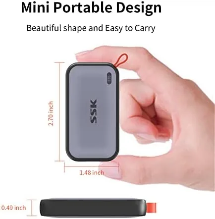 Another view of the SSK Portable SSD 1TB External Solid State Hard Drive USB