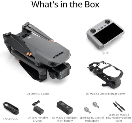 The DJI Mavic 3 Classic (DJI RC), Drone with 4/3 CMOS compared in context