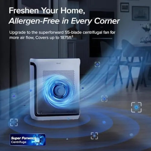 Close look at the LEVOIT Smart Air Purifier for Home Large Room up to build quality