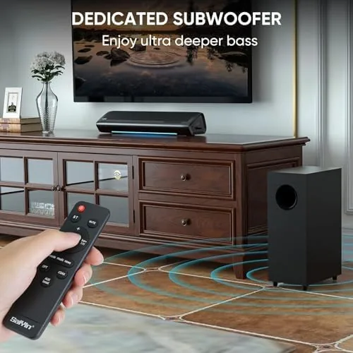 Close up of the 5 inch subwoofer driver and the dual bass reflex ports