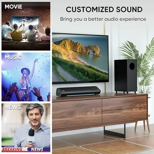 Comparison of the Saiyin system with a single bar and a premium sound bar setup
