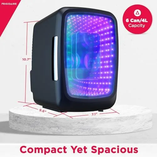 Close look at the Frigidaire Gaming Light Up Mini Beverage Refrigerator, 6 can, 4 build quality