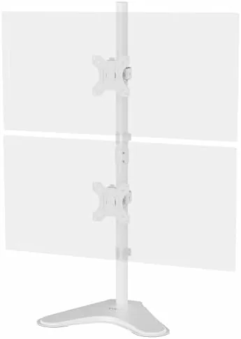 Overview of the VIVO Dual Monitor Desk Stand Free-Standing LCD Mount, Holds in