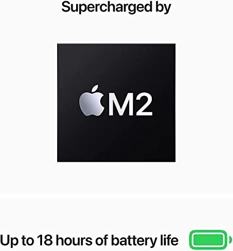 The MacBook Air on a desk during a video call with multiple apps on screen