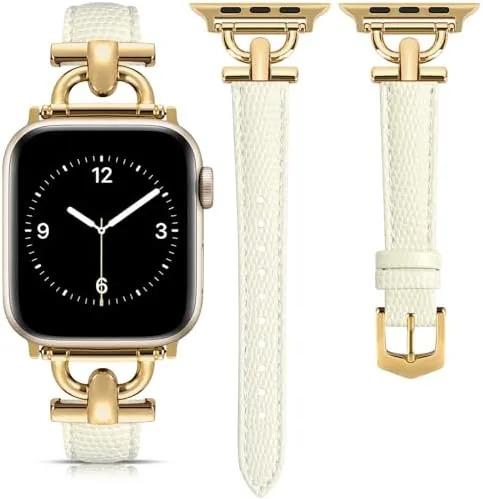The leather band stored flat with the quick release pins visible