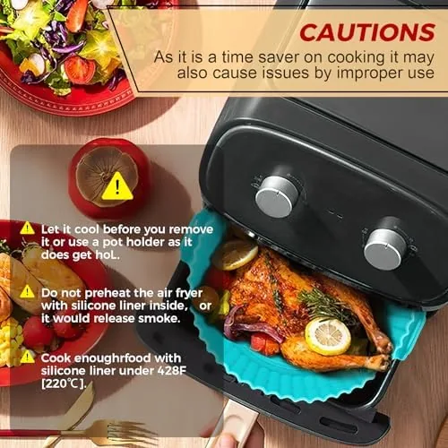 Testing the 3 Pack Air Fryer Silicone Liners 8inch Air Fryer Silicone over two weeks