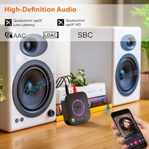 Close look at the 1Mii B06S+ LDAC Bluetooth 5.3 Receiver for Home Stereo Hi-Res build quality