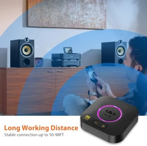 The 1Mii B06S+ LDAC Bluetooth 5.3 Receiver for Home Stereo Hi-Res in real use
