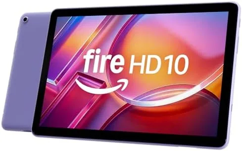 Close view of the Amazon Fire HD 10 showing its vibrant Full HD display
