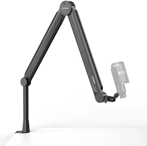 Premium Microphone Boom Arm with Desk Mount, 360° Rotatable, Fully Adjustable, for Podcast, Video Review: Tested and Rated