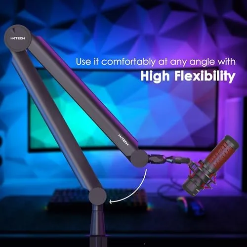 Close look at the Premium Microphone Boom Arm with Desk Mount, 360° Rotatable, Fully build quality