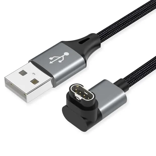 Overview of the AGVEE 2 Pack 3.3ft Charger for Garmin Watch, L-Shape Charging