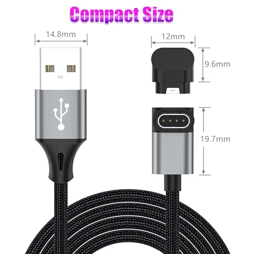 Testing the AGVEE 2 Pack 3.3ft Charger for Garmin Watch, L-Shape Charging over two weeks