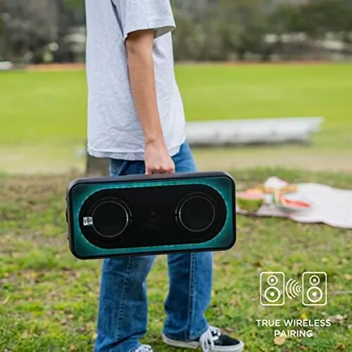The Altec Lansing - Portable Bluetooth Speaker, 180W RMS, Deep Bass Subwoofer compared in context