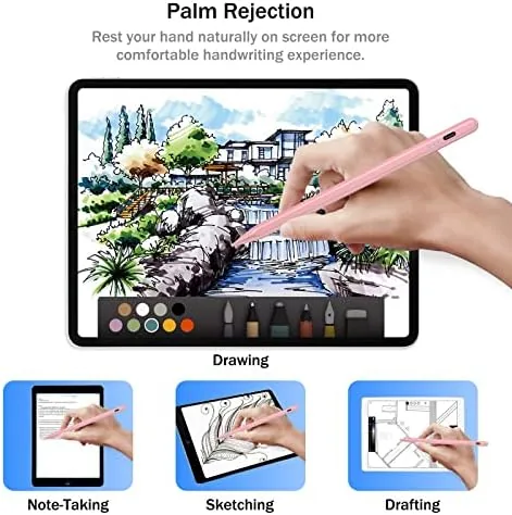 The Stylus Pen for iPad 2026-2018 with Faster Charge,Tilt Sensor Pencil in real use